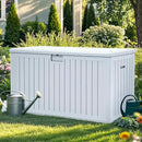 YITAHOME 200 Gallon Extra Large Deck Box, Double-Wall Resin Outdoor Storage Box with Flexible Divider for Patio Cushions Pool Supplies Garden Tools, 990 lbs Load Capacity, Lockable (White) by CozyNest Decor