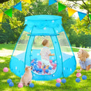 Baby Ball Pit for Toddler with 50 Balls, Kids Pop Up Play Tent for Girls, Princess Toys for Children Indoor & Outdoor Playhouse with Carry Bag (Bule: Pink/White/Babyblue, 109x90cm/50 Balls) by TinyTreasures Baby Boutique