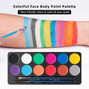 Maydear Face Painting Kit for Kids with 12 Colors Safe and Non-Toxic Large Water Based Face Paint (Matte) by TinyTreasures Baby Boutique