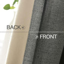MIULEE Linen Texture Curtains, 2 Pack Dark Grey 52x108 Inch, Blackout, Room Darkening, Grommet, Classic Style, Faux Linen, All Season, Bedroom, Living Room, Nursery by TinyTreasures Baby Boutique