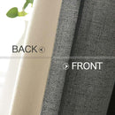 MIULEE Linen Blackout Curtains and Drapes 100% Room Darken Thermal Insulated Grommet Window Panels with Coating 2 PCs W 42 x L 63 inches Dark Grey by TinyTreasures Baby Boutique