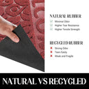 Yimobra Welcome Mat Outdoor Indoor, 29.5x17 Waterproof Door Mat Outside Entrance, All-Weather Non Slip Doormat, Low-Profile Front Door Mat, Porch and Patio Entryway Mat, Wine Red