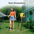 Freestanding Garden Hose Reel Holds 150 Ft Hose, Metal Garden Hose Holder for Outdoor, Garden Stand Rack for Water Pipe Organizer Storage, Black by GreenHaven Gardens