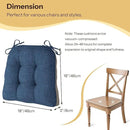 Non Slip Chair Cushions for Dining Chairs Set of 4 Kitchen Chair Cushions 18"x18"x3" Turfted Chair Pads Comfortable and Soft Seat Cushion with Ties, Royal Blue by CozyNest Decor