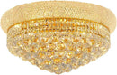 9-Light Crystal Flush Mount Chandelier Ceiling Light Fixture for Living Room Dining Room Bedroom Foyer Entryway Hallway Closet Bathroom (Gold D22) by CozyNest Decor