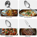 304 Stainlss Steel Kitchen Utensils Set, 11 Pcs Long Metal Cooking Utensil Gadgets Tools Set with Spatula, Ladle, Spoon, Ladle, Skimmer, Tunner, Pasta Server, Tongs(Silver, Dishwasher Safe) by CozyNest Decor