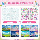 homicozy Art & Craft Activity for Kids-Foil Fun Unicorn & Princesses,No Mess Art Crafts for Girls,DIY Foil Foam Stickers,Creative Activity Kits,Kids Travel Toys,Gifts for Girls & Boys Ages 4-10 by TinyTreasures Baby Boutique