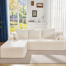 Hobestluk Modular Sectional Sofa Couches 108" L-Shape Couch 3 Seat Modular Sofa Memory Foam Sectional Couches for Living Room, Boneless Couch with Oversized Chaise (White, Left Facing) by CozyNest Decor