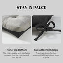 puredown® Chair Cushions for Dining Chairs, Tufted Memory Foam Chair Pads with Non-Slip Backing, Kitchen Seat Cushions with Ties, Washable Seat Pad Set of 4, 15.5" x 15.5" x 4", Black by CozyNest Decor