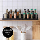 SIMPLEMADE 3-Tier Spice Rack Organizer - Versatile Storage Shelf for Kitchen, Bathroom, Bedroom & Office, Set of 2, Expandable Black by CozyNest Decor