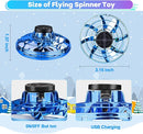 Hand Operated Mini Drone for Kids - LED UFO Flying Orb Ball, Rechargeable Mini Fidget Spinner Toy for Indoor Outdoor,Christmas Birthday Party Gifts for Girls Boys (Blue) by TinyTreasures Baby Boutique
