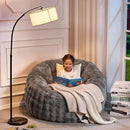 Hobestluk Bean Bag Chair Oversized Bean Bag Chair for Adults Donut-Shaped Large Bean Bag with Spacious Design for Living Room Bedroom or Reading Nook (Bubble Grey) by CozyNest Decor