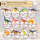 Dino Fossil Eggs Dinosaur Toys - 12 Dinosaur Eggs Dig Excavation Kit w Play Mat for Kids Ages 5-7 Easter Basket Essentials STEM Toy Christmas Birthday Gift for Boys Girls 3 4 5 6 7 8 + 8-13 Years Old by TinyTreasures Baby Boutique