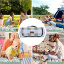 HX&OD Outdoor Picnic Blanket, Extra Large, 80''x60'' Waterproof Foldable Blankets Gingham Picnic Mat for Beach, Camping Grass Lawn Park Accessories Cute Couple Ideas Wedding (Green, 80”x60”) by TinyTreasures Baby Boutique