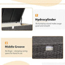 Super Patio Outdoor Patio Storage Box Waterproof, 120 Gallon Large Deck Box Wicker Storage Bin for Cushions, Garden Tools, Gray by CozyNest Decor
