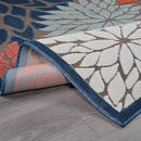 Beverly Rug Outdoor Runner Rug 2x7 Modern Floral Tropical Area Rugs for Indoor and Outdoor Patio Easy to Clean Non Shedding Living Room Porch Garden Washable Outside Carpet (2 x 7 Brown) by CozyNest Decor