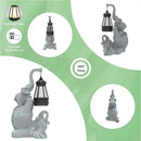 Solar Garden Statue 10 Inch Elephant Decor for Outside Yard Decoration Outdoor Unique Housewarming Gardening Birthday Gifts for Women Grandma by GreenHaven Gardens
