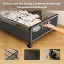 Under Bed Storage Containers with Wheels, 80L Extra-large Underbed Shoe Storage Organizer 2 Pack with Removable Lids, Large Rolling Under Bed Storage Dresser Drawers for Clothes Shoes Blankets by CozyNest Decor