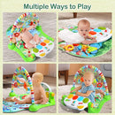 CUTE STONE Baby Gym Play Mat, Play Piano Gym with Tummy Time Activity Mat, Musical Activity Center for Infants Toddlers by TinyTreasures Baby Boutique