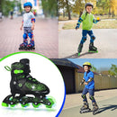 Nattork Kids Adjustable Inline Skates with PU Flash Wheels, Fun Roller Skates for Ages 4-12, Indoor/Outdoor Birthday Gift for Son and Grandson by TinyTreasures Baby Boutique
