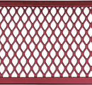 Global Industrial 6’L Rectangular Picnic Table, Expanded Metal, Red Thermoplastic Coating, Attached Benches, 1-1/2” Umbrella Pole Hole, Outdoor-Rated, 1000 lb Capacity, 72” x 30” Tabletop by GreenHaven Gardens