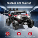 ANPABO 24V 4X4 Ride on Car Truck w/Remote Control, 4WD/2WD Switchable Kids UTV, 19" Spacious Seat, 4 Shock Absorbers, Soft Start, Music Player, Electric Car for Kids Ages 3+(Red) by TinyTreasures Baby Boutique