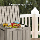30 Gallon Waterproof Deck Boxes for Outdoor - Compact Resin Patio Storage Boxes, Pool Storage Bin with Lock for Cushions & Tools, UV-Resistant, Slate Grey by GreenHaven Gardens
