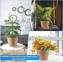 4 Pcs Large Premium Seagrass Planter Basket with Plastic Lining Natural Stylish Planter Baskets Indoor Outdoor Plants Woven Wicker Baskets for Plants Flower Pots Cover and Room Decor(10.2x7.5x7.5") by CozyNest Decor