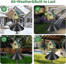 Smart Bird Feeder Pole with Squirrel Baffle & Bath-Heavy Duty Adjustable 3-6.6ft Universal Stand Mount for Backyard&Outdoor Bird Houses/Cameras (80'Pole-Baffle) by GreenHaven Gardens