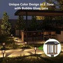 XMCOSY+ Solar Lights Outdoor Waterproof IP65, 25 LM Garden Light for Yard Pathway, Dual-Tone LED Lights with Seed Glass Metal, Solar Powered Landscape Walkway Pathway Decor Lighting (Warm White) by GreenHaven Gardens