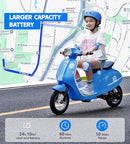 Kids Motorcycle, 2 Wheel Electric Motorcycle for Boys Ages 8-14, 24V Ride on Toys with Music, Story, Headlight, 3 Speed Options, Up to 60min Ride Time, for Riders up to 143 lbs, Easy Assemble by TinyTreasures Baby Boutique