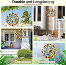 Garden Wind Spinners Outdoor Large Metal, 84'' Yard Art Wind Sculptures & Spinners, Windmills Gifts for Mother's Day Birthday Lawn Patio Decor(Rainbow) by CozyNest Decor