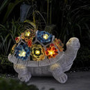 Solar Garden Statues Turtle with Succulent and 6 LED Lights, 9.1" L x 5.7" W x 6.7" H Outdoor Solar Decor, Turtle Garden Figurines for Lawn, Balcony, Yard Decoration, Gifts for Mom Wife by GreenHaven Gardens