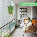 Hanging Planters for Indoor Outdoor Plants, 2 Pack Self Watering Hanging Pot with Drainage Holes, Removable Tray & 2 Kinds of Plant Hangers, 8'' Hanging Flower Pots for Home Garden Decor, Green by CozyNest Decor