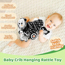 Black and White High Contrast Baby Toys - Sensory Infant Hanging Carseat & Stroller Toy for Newborns 0-6,6-12Months Perfect Easter Birthday & Baby Shower for Babies Boys Girls by TinyTreasures Baby Boutique