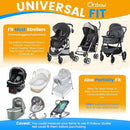 Orzbow 2-in-1 Baby Mosquito Net with UPF50+ Sunshade for Stroller, Breathable Stroller Mosquito Netting Privacy Cover with Two-Way Zipper & Storage Bag for Bassinet, Carrycot & Car Seat, Black by TinyTreasures Baby Boutique