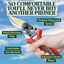 Haus & Garten EnduroPRO Ergonomic Bypass Pruners - Professional Titanium Garden Shears - Heavy Duty Hand Pruning Scissor, Tree Trimmer, Gardening Tool, Branch, Hedge, Rose, Shrub & Bush Clippers by GreenHaven Gardens