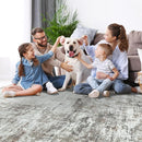 6x9 Area Rugs for Living Room Rug Washable: Modern Rug for Dining Room Bedroom Carpet Non Slip Low Pile 6 by 9 Indoor Abstract Nursery Home Office Brown Grey by TinyTreasures Baby Boutique