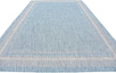 Unique Loom Outdoor Border Collection Area Rug - Soft Border (8' x 11' 4" Rectangle, Aquamarine/ Ivory) by GreenHaven Gardens