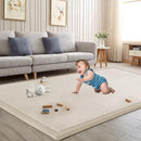 Baby Play Mat for Floor Tummy Time Mat Nursery Rug Muscle Mat Area Rug Playroom Rug Tatami Mat 6'7"x6'7" Memory Foam 1.3" Thick Crawling Mat for Babies,Toddlers, Infants, Kids,Floor Mat(Beige) by CozyNest Decor