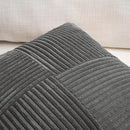 Fancy Homi 2 Packs Dark Gray Samll Decorative Throw Pillow Covers 14x14 Inch with for Couch Bed Sofa, Rustic Farmhouse Boho Home Decor, Soft Corss Patchwork Corduroy Square Cushion Case 35x35 cm by CozyNest Decor