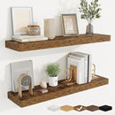 fuqing Floating Shelves for Wall, Bathroom Shelf Wall Mounted for Storage, Shelves with Invisible Bracket for Bedroom, Kitchen, Living Room, Farmhouse Small Book Shelf, 30 Inch Set of 2, Rustic Brown by CozyNest Decor