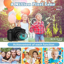 Kids Camera,HD Digital Video Camera,Childrens Toys for 3 4 5 6 7 8 9 Year Old Boys/Girls,Selfie Camera for Kids,Christmas Birthday Gifts with 32GB SD Card (Black) by TinyTreasures Baby Boutique