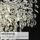 H61'' Modern Silver K9 Crystal High Ceiling Chandeliers, 23-Lights Staircase Chandeliers,Large Crystal Tree Branch Chandelier, D40'' Foyer Chandelier,for Living Room,Entryway by CozyNest Decor