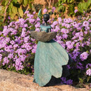 DiliComing Fairy Garden Statue Bird Feeder - 12 Inch Fairy Statue for Home Decoration, Resin Outdoor Statues for Garden Decoration, Best Bird Feeder Garden Gift for Women 12 x 7.5 x 5 Inch by GreenHaven Gardens