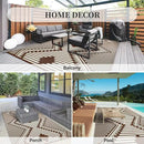MontVoo Outdoor Rug-Waterproof Camping Rug Patio Rug Mat 6x9 Reversible Plastic Straw Outside Outdoor Rug for RV Camping Picnic Balcony Backyard Pool Deck Porch Modern Boho Beige Brown by GreenHaven Gardens