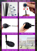 Halloween Decorations Outdoor Lights - 4 Pack 32LED Solar Halloween Scary Eyeball Pathway Lights Swaying by Wind, Waterproof Solar Halloween Stake Lights for Garden Porch Lawn Pathway (Purple) by GreenHaven Gardens