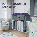 Porayhut Portable Baby Crib Net Safety Mesh Tent,Pop up Infant Mosquito Net, See Through Canopy Netting Cover for Baby&Toddler to Keep Baby from Climbing Out. by TinyTreasures Baby Boutique