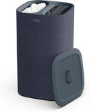Joseph Joseph Tota 60 liter/15.8 gallon Laundry Hamper Separation Basket with lid, 2 Removable Washing Bags with Handles- Carbon Black by CozyNest Decor