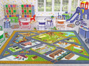 KC Cubs 8x10 Country Farm Construction Car Road Street Rug – Educational Carpet Play Mat for Kids, Toddlers Nursery, Classroom, Playroom, Baby Daycare by TinyTreasures Baby Boutique